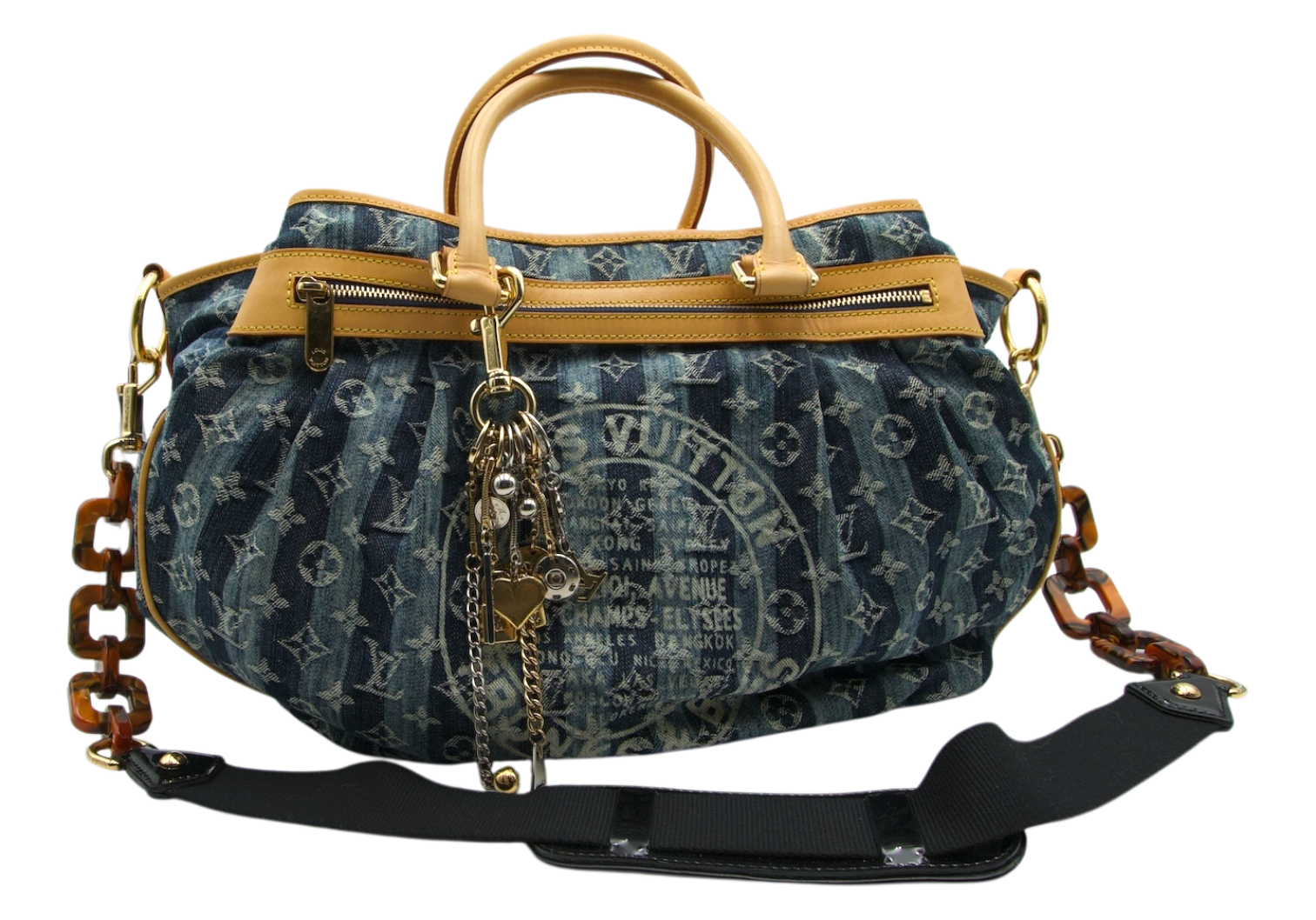 Louis Vuitton Denim Cabas Raye GM