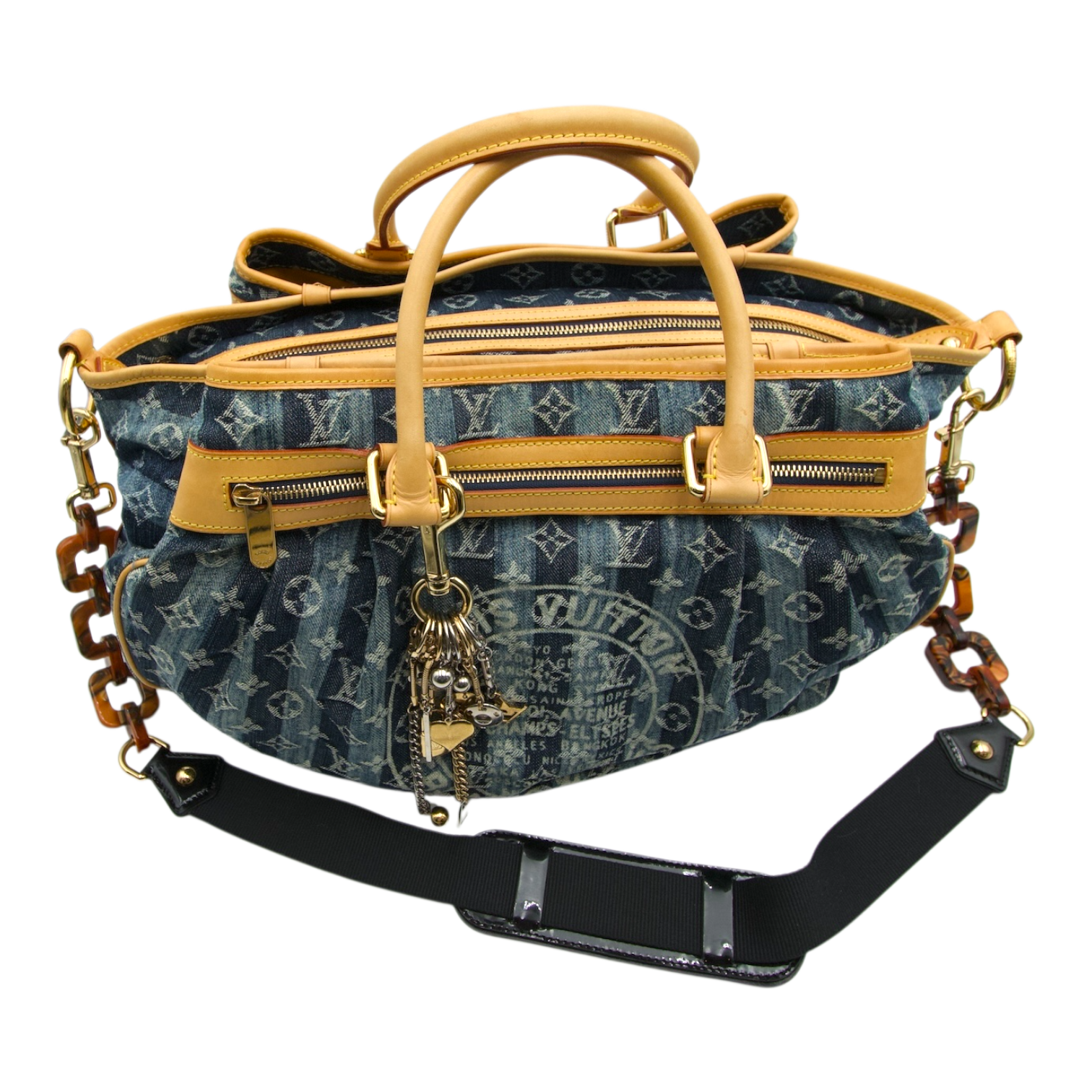 Louis Vuitton Denim Cabas Raye GM