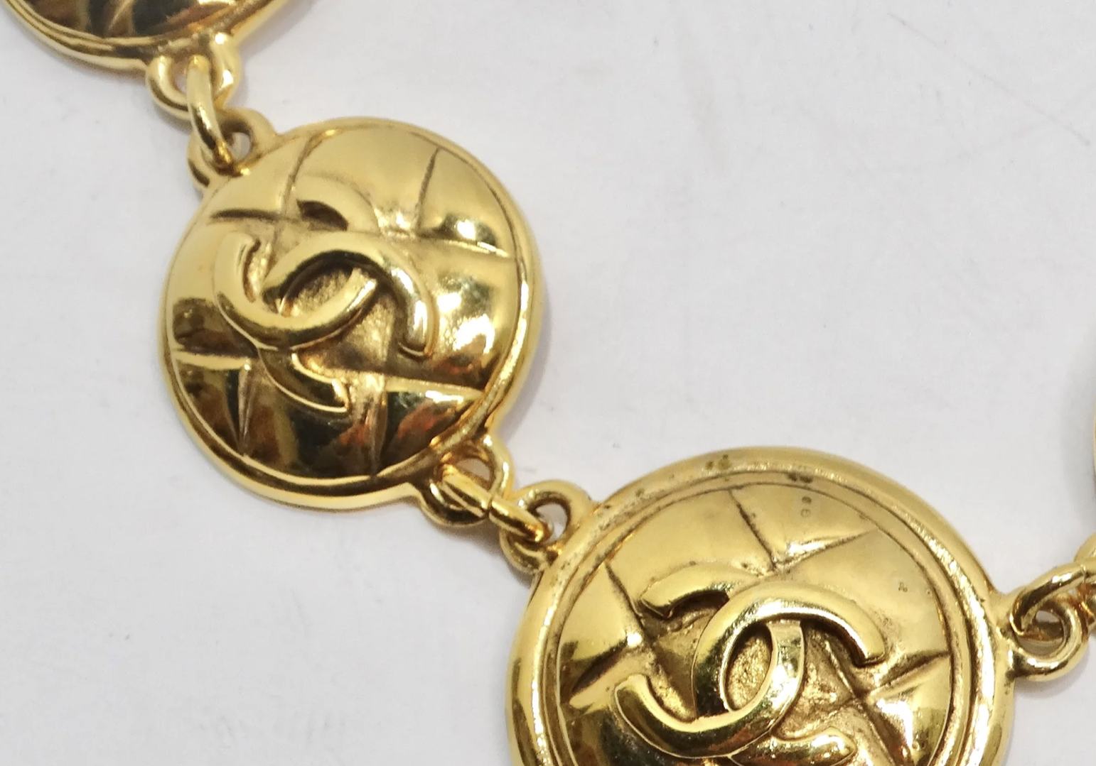 Chanel 1980's Gold Medallion Necklace
