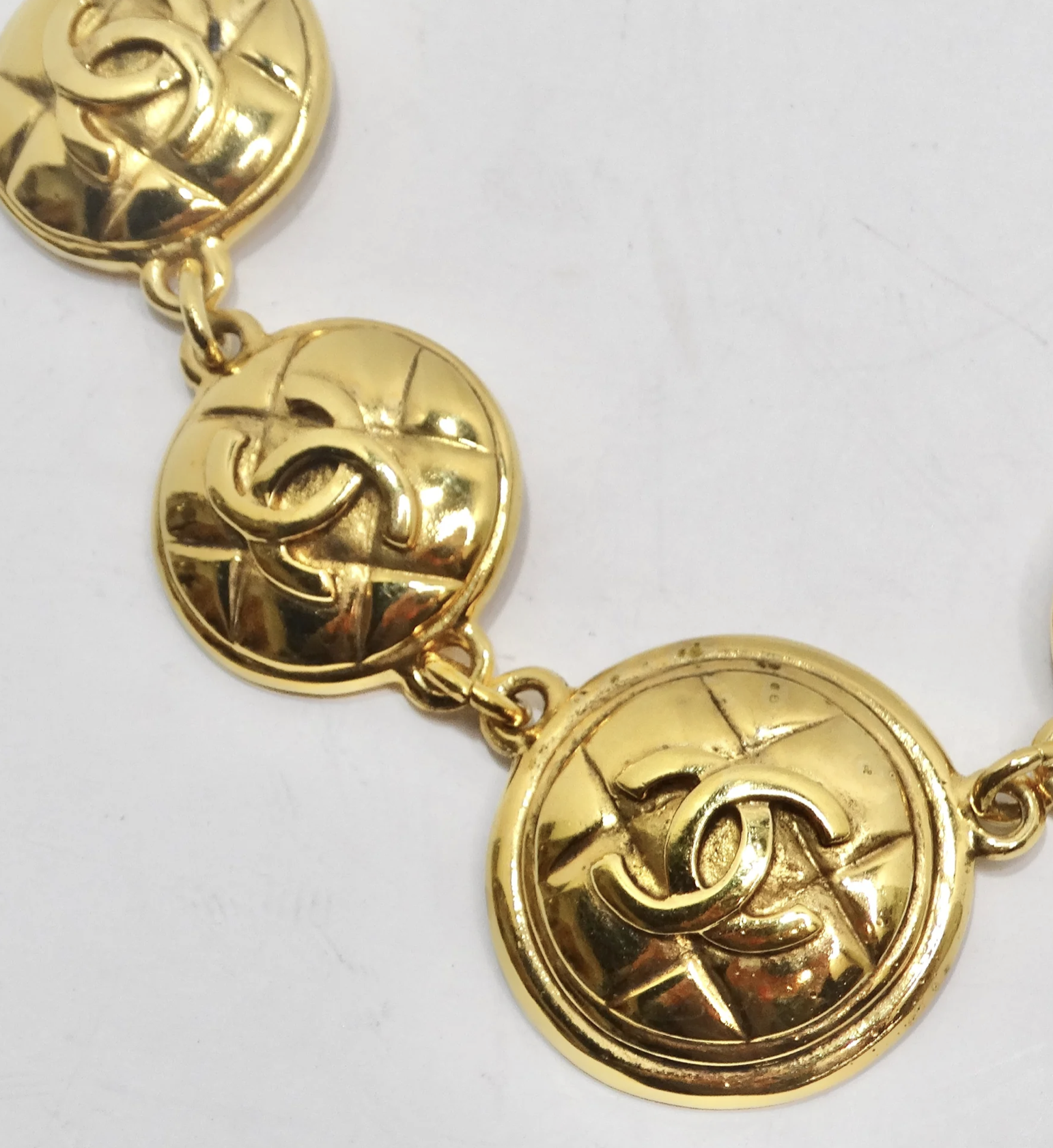 Chanel 1980's Gold Medallion Necklace