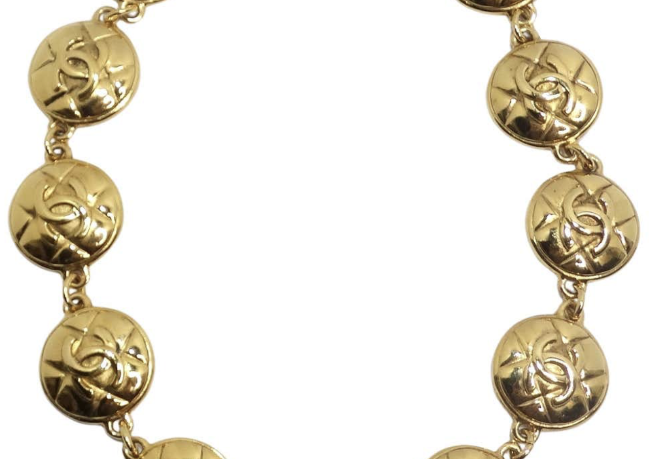 Chanel 1980's Gold Medallion Necklace