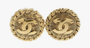 Chanel Coco Mark Earring Vintage 24K Gold Plated