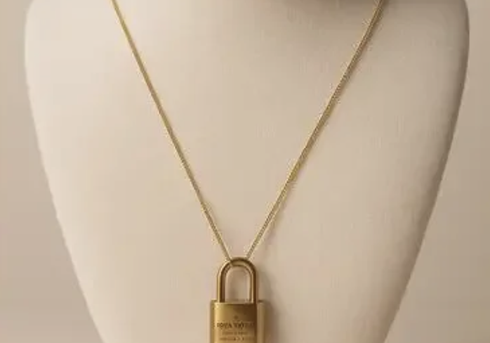 Louis Vuitton Lock & Key (306) on a Gold-tone Chain Necklace