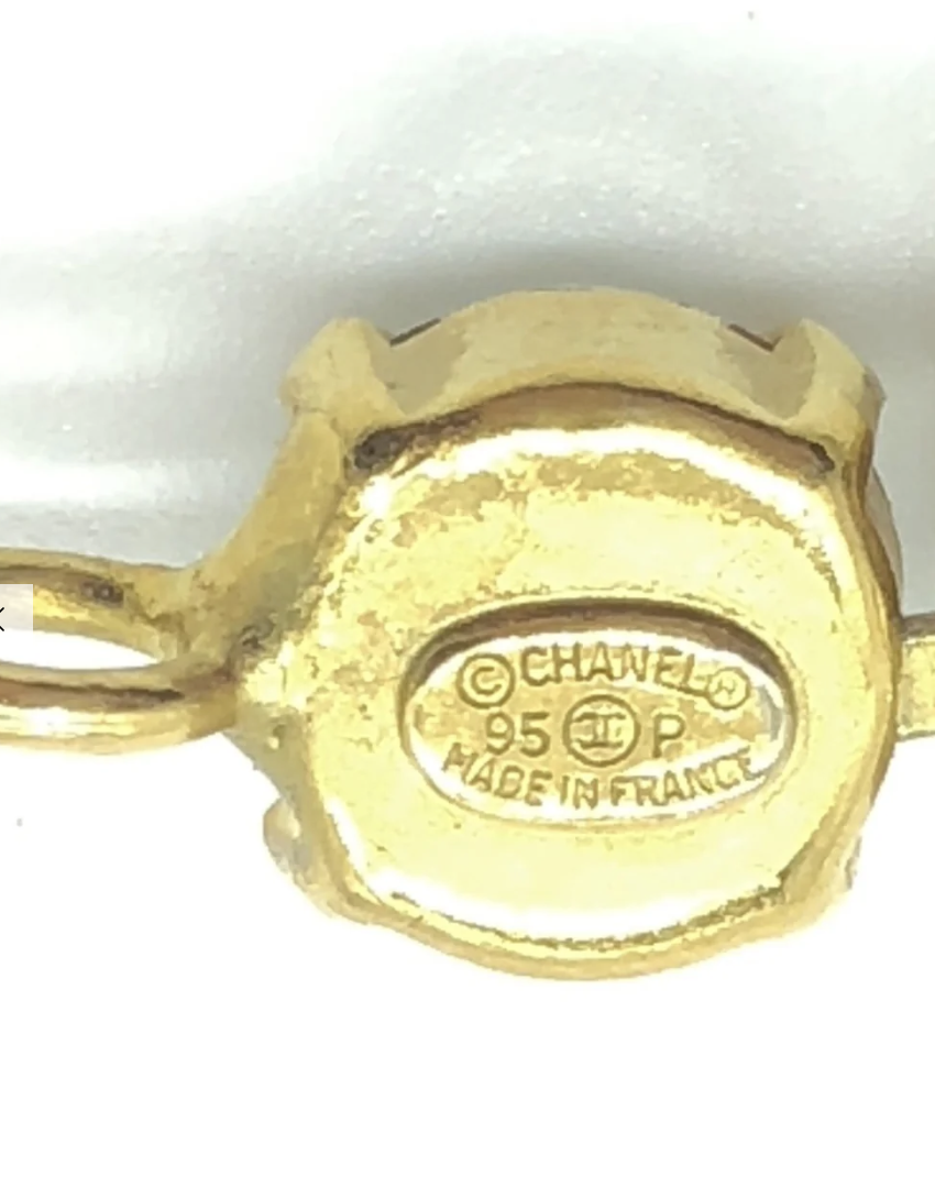 Chanel Rhinestone Bracelet with Crystal CC Charms Gold