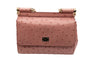 Dolce and Gabbana Full Ostrich Sicily Mini Pink Bag