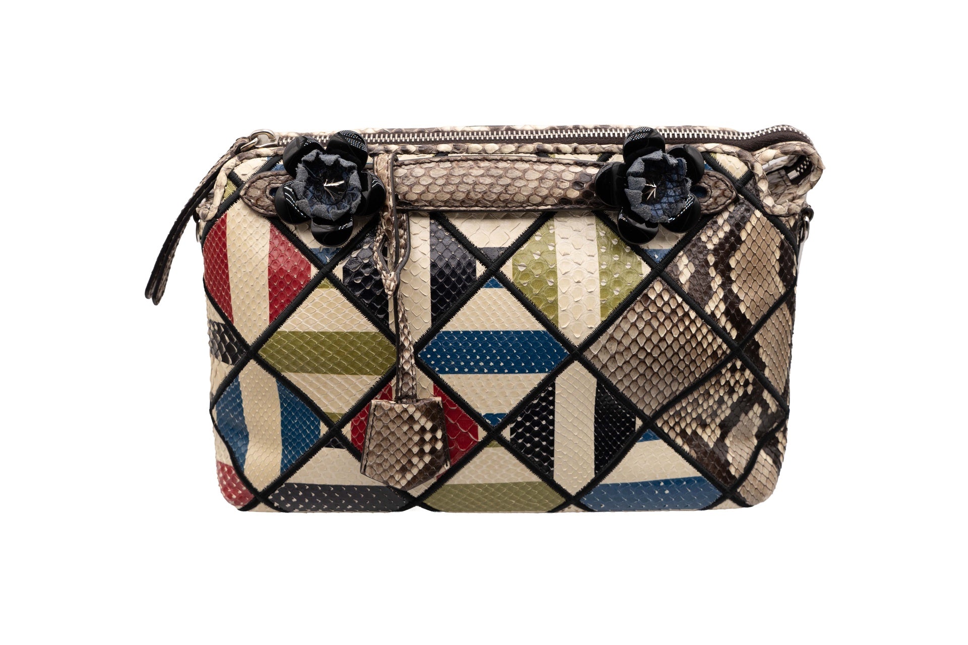 Fendi By The Way Full Python Patchwork Bag