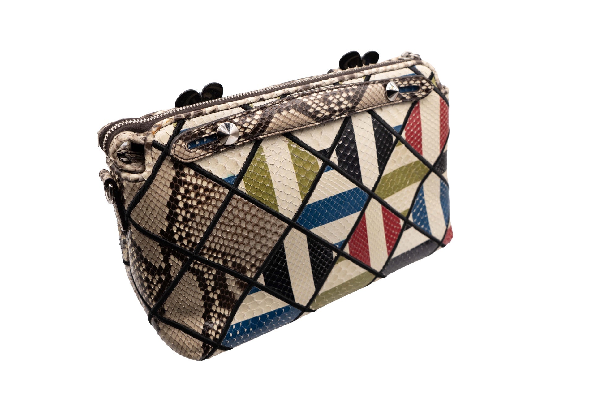 Fendi By The Way Full Python Patchwork Bag