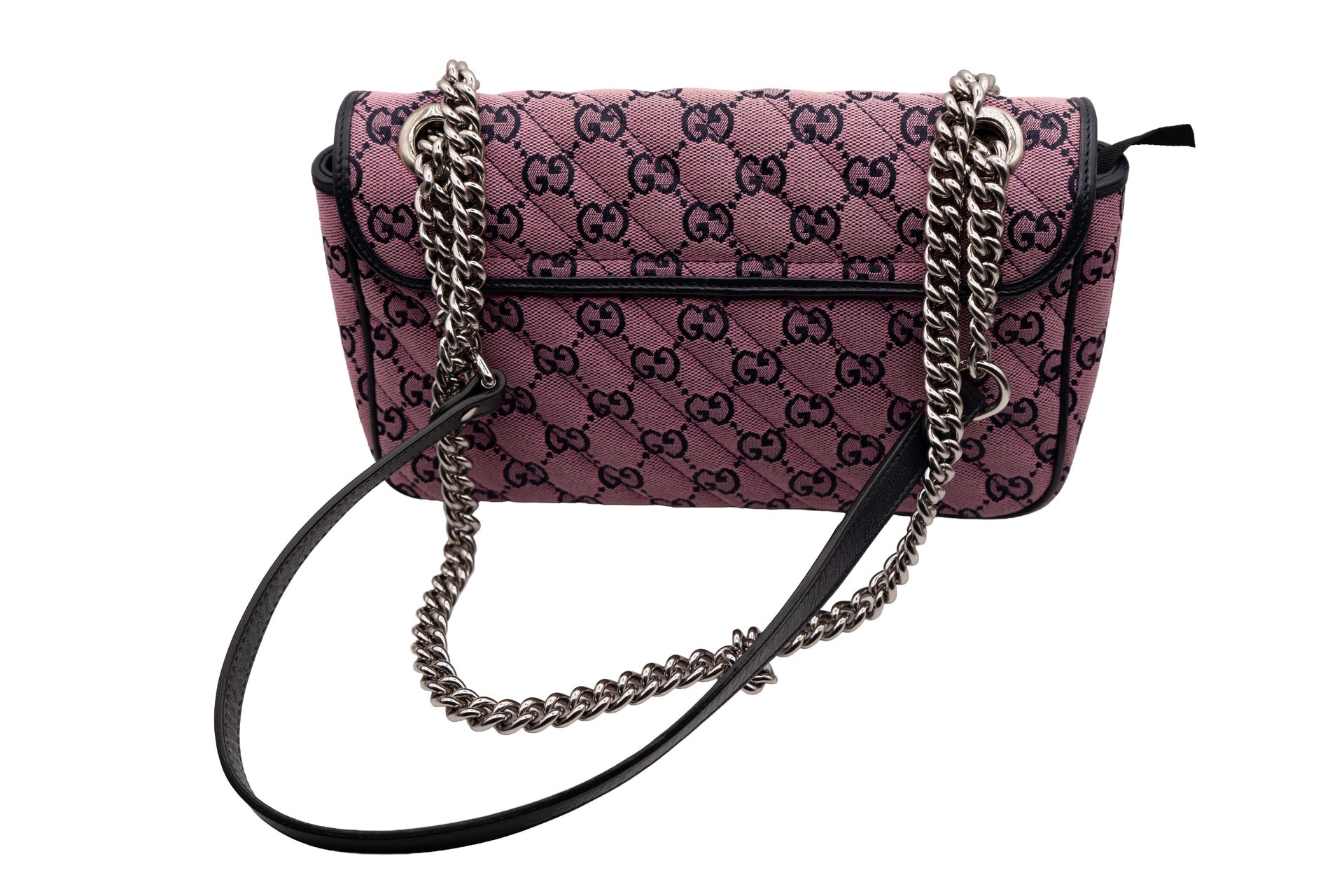 Gucci Pink Denim Marmont w/ Embroidered Flowers ( Limited Edition )
