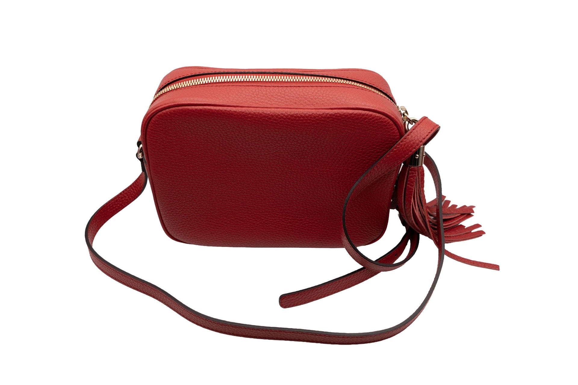 Gucci Soho Pebbled Leather GG Red