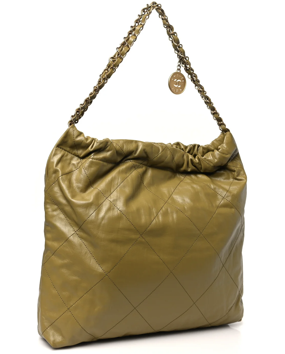 Chanel 22 Medium Olive Green