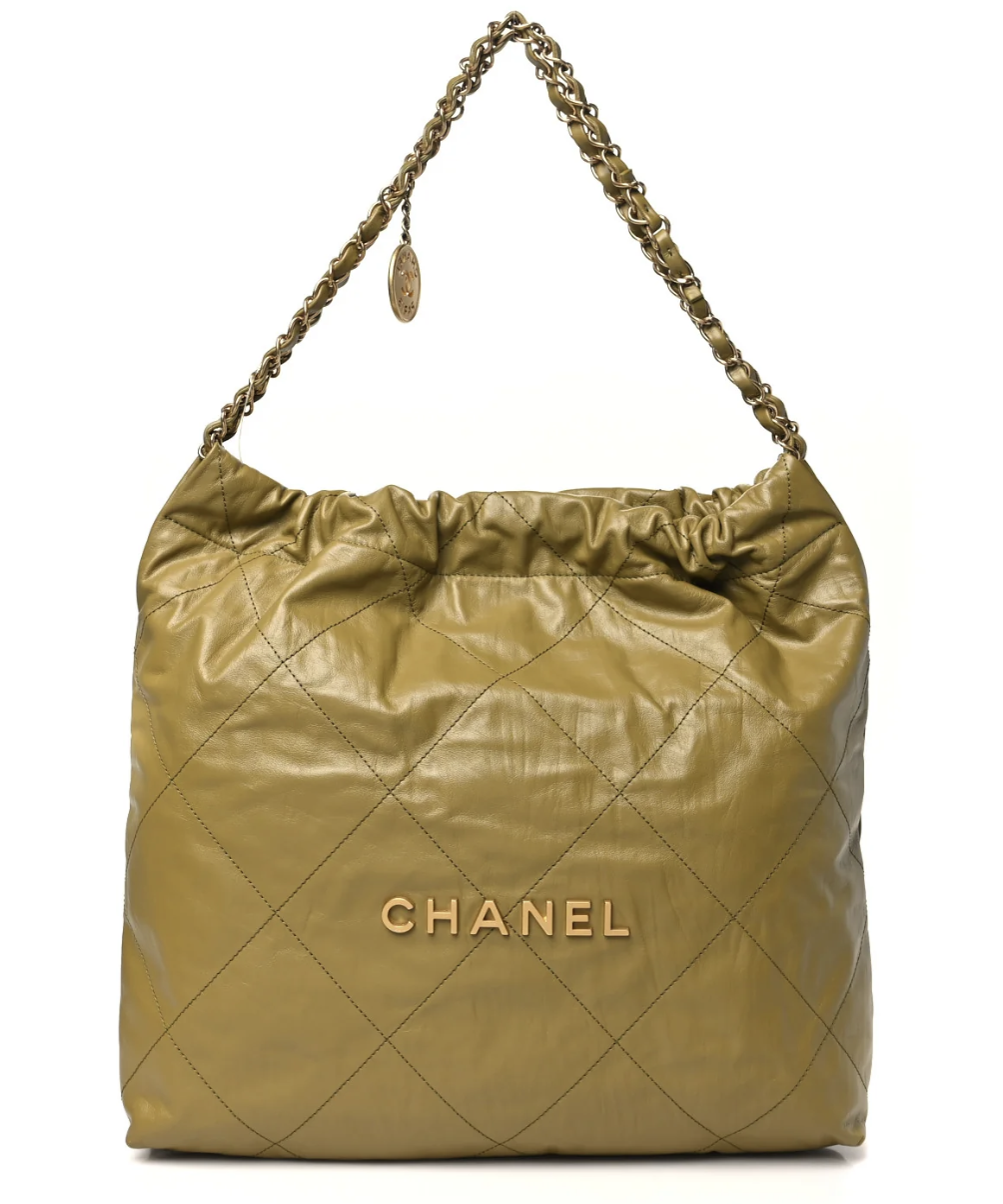 Chanel 22 Medium Olive Green