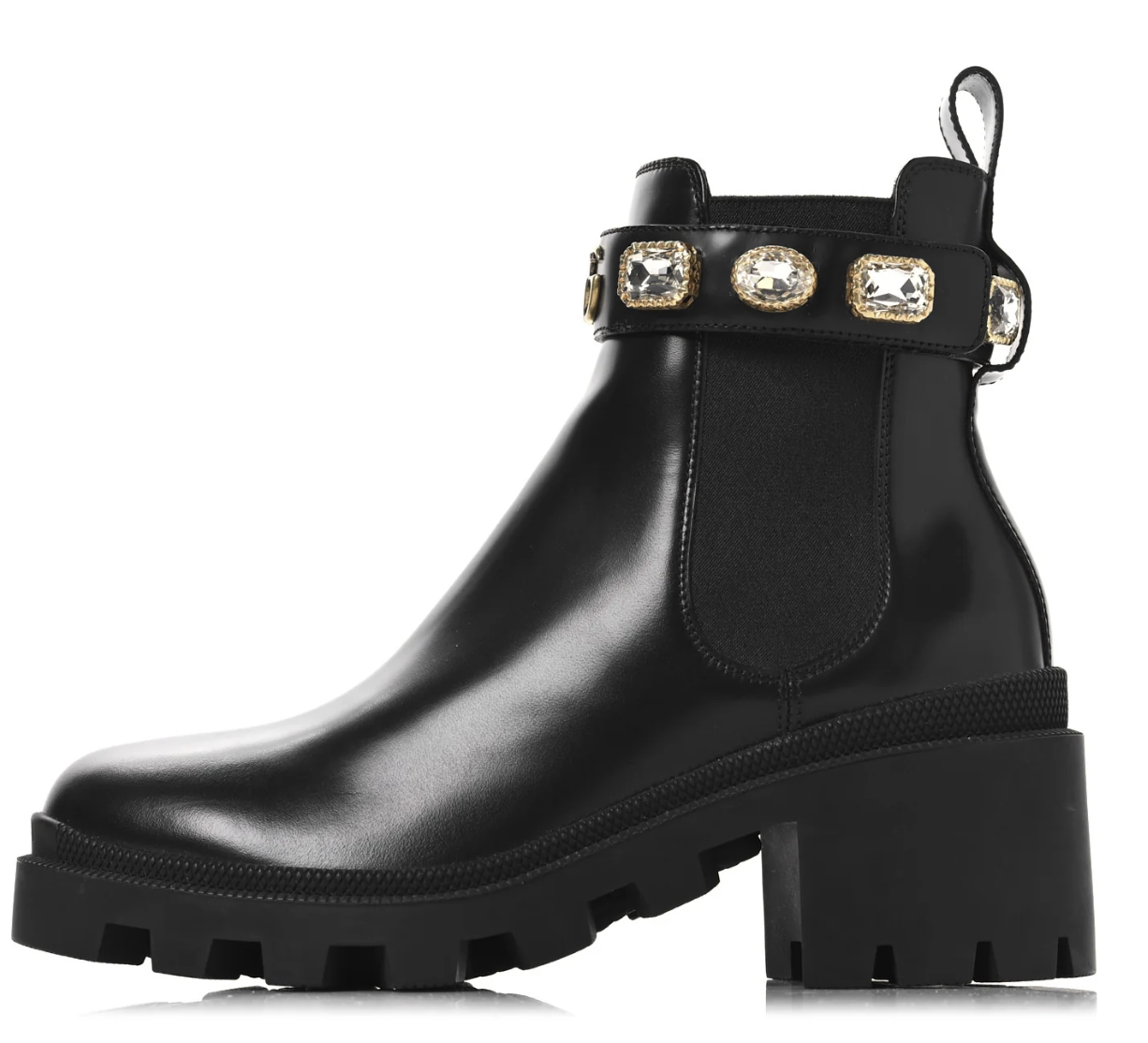 Gucci Crystal GG Trip Chelsea Ankle Boots