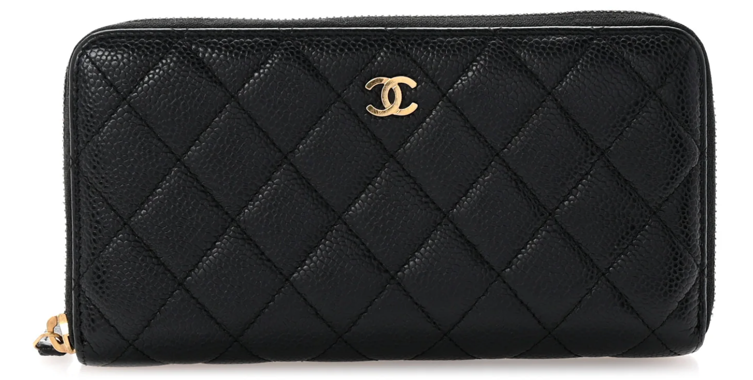 Chanel Black Caviar Leather Wallet