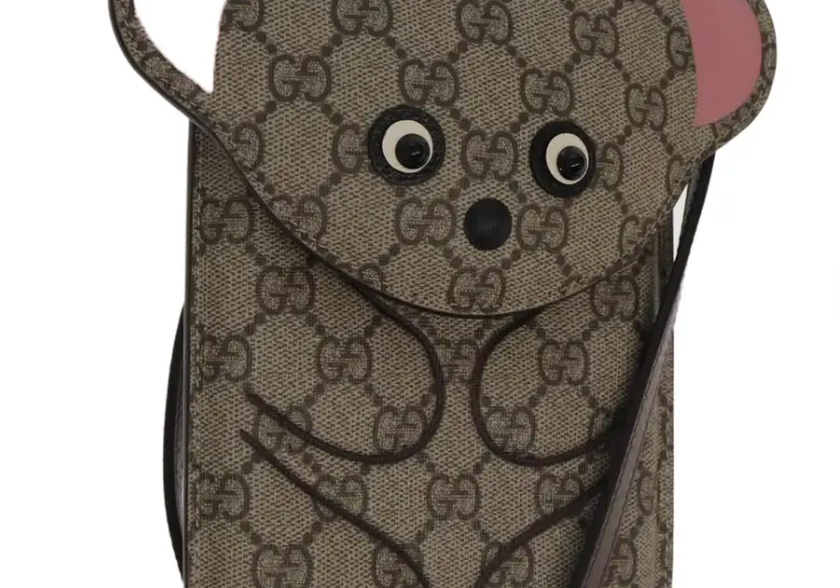 Gucci GG Supreme Teddy Monogram Phone Bag