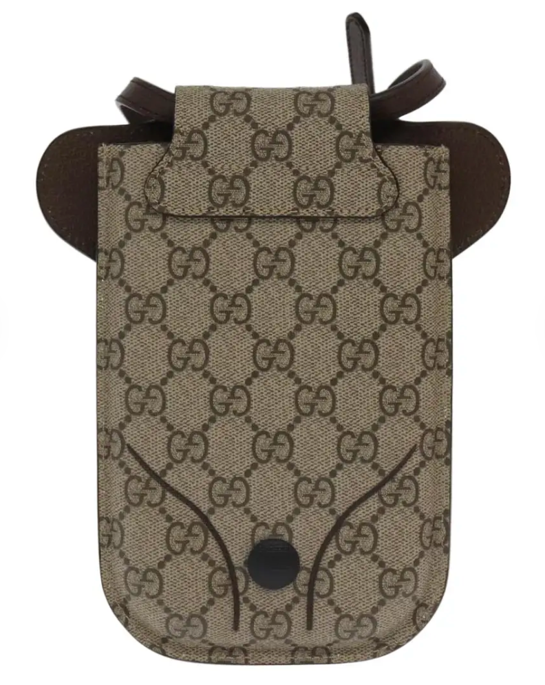 Gucci GG Supreme Teddy Monogram Phone Bag