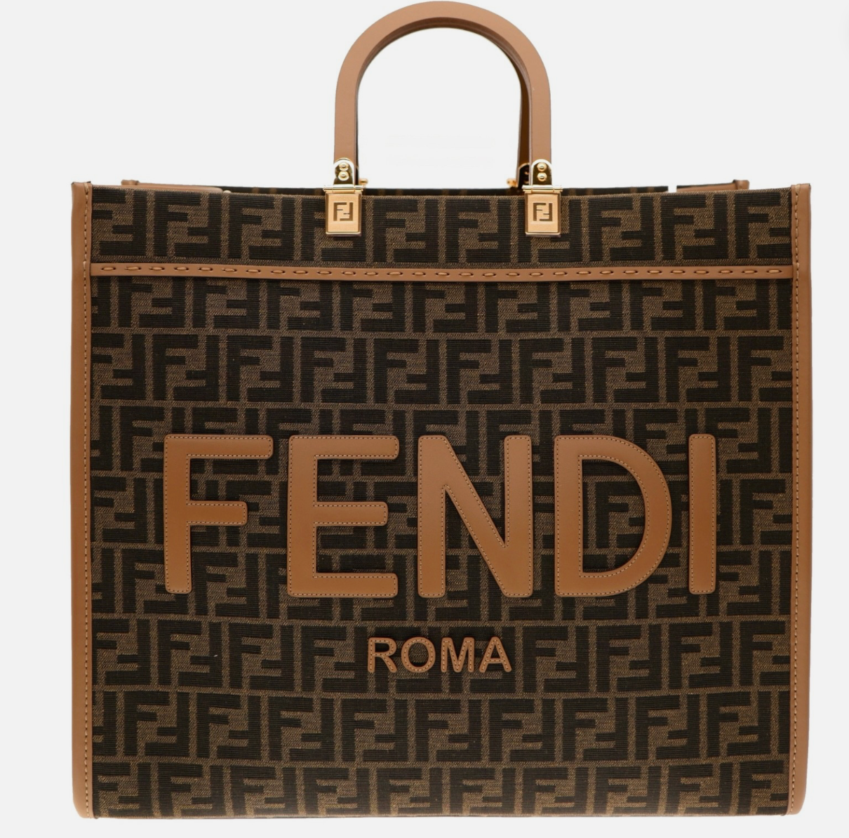 Fendi Sunshine Zucca FF Large Shopper Tote
