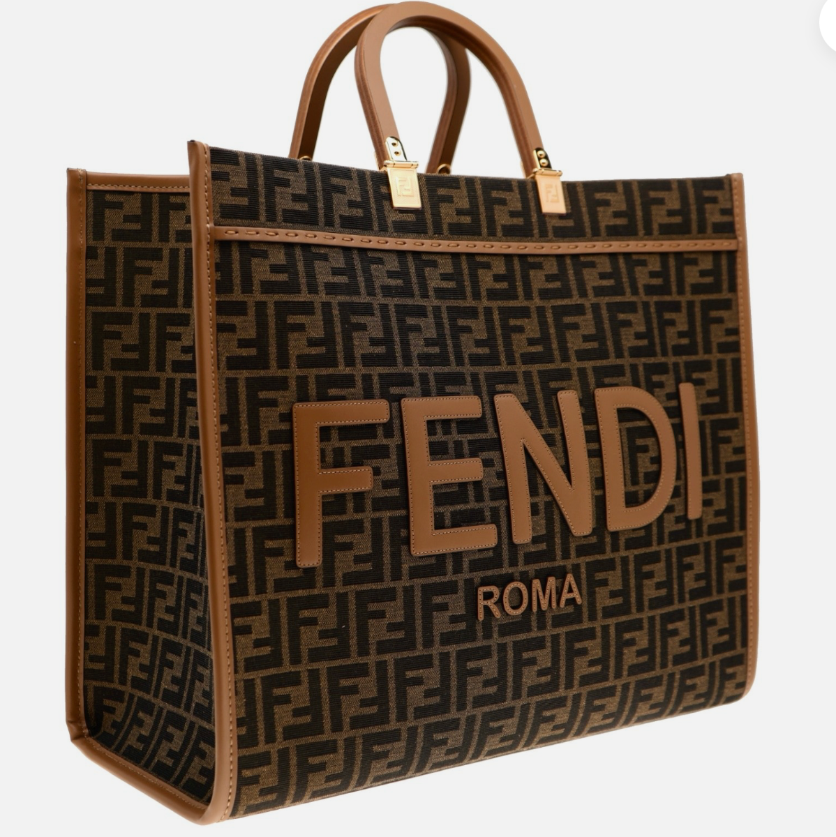 Fendi Sunshine Zucca FF Large Shopper Tote