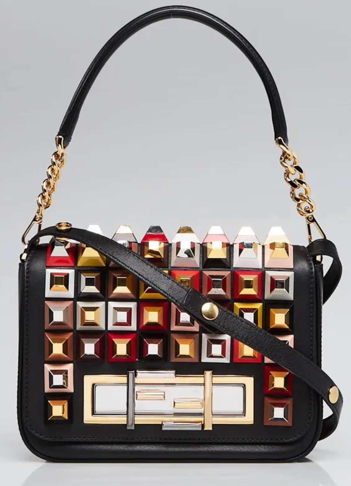 Fendi 3 Baguette Squared Shoulder Bag
