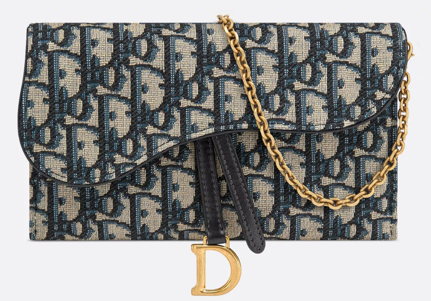 Dior Saddle Bag Blue Canvas