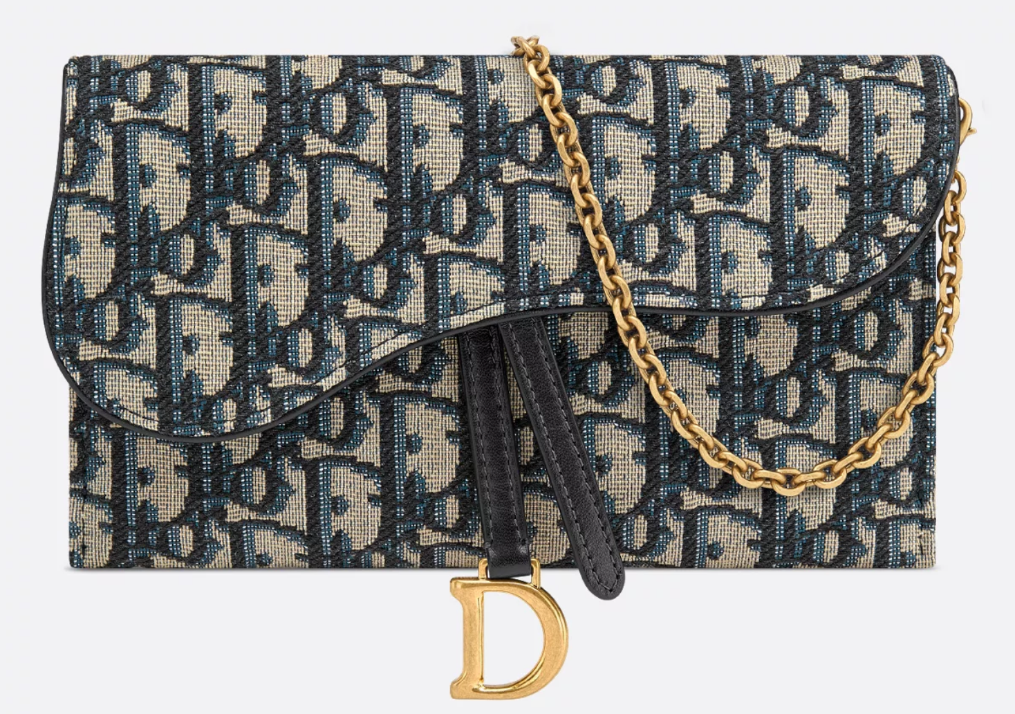 Dior Saddle Bag Blue Canvas