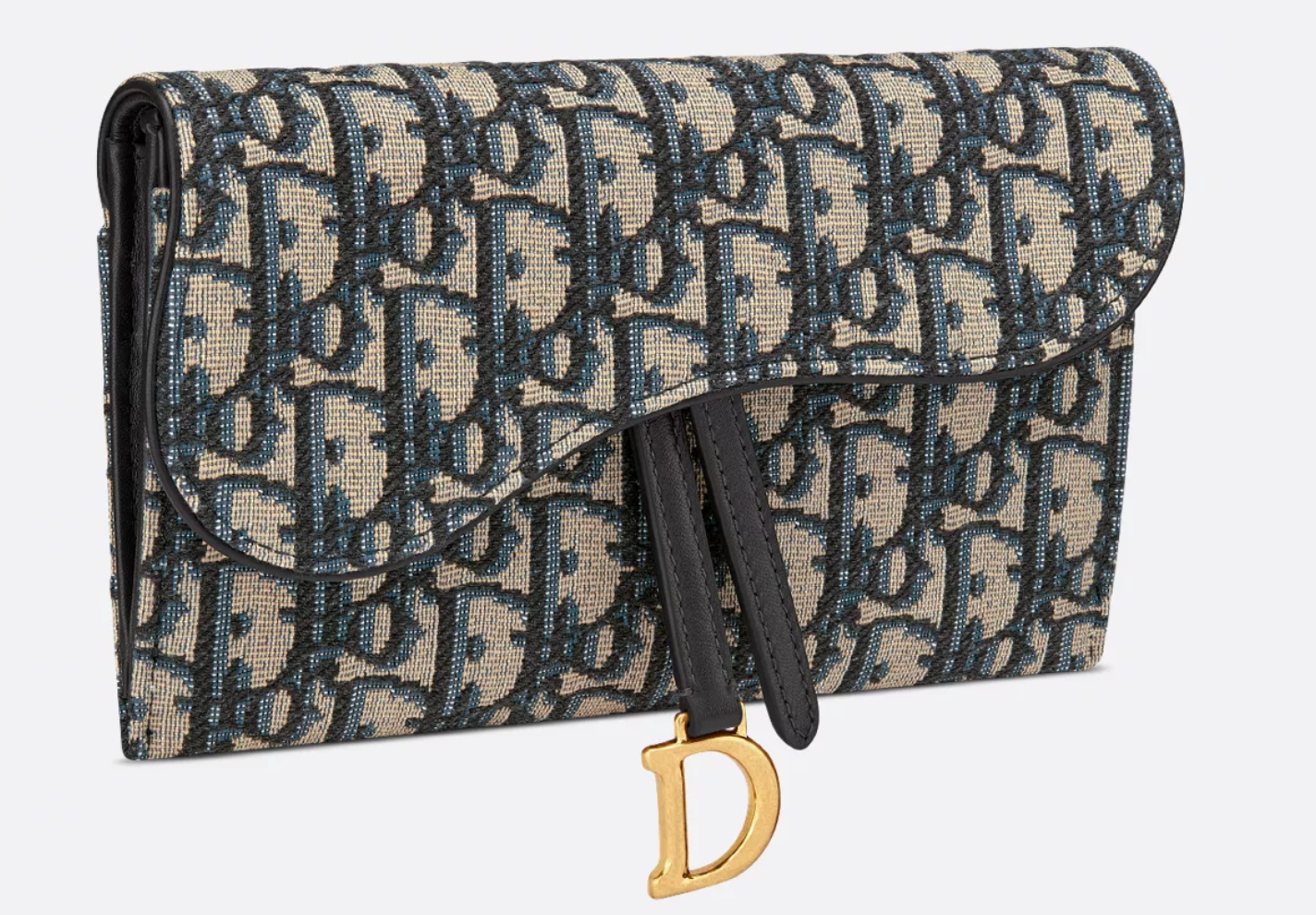 Dior Saddle Bag Blue Canvas