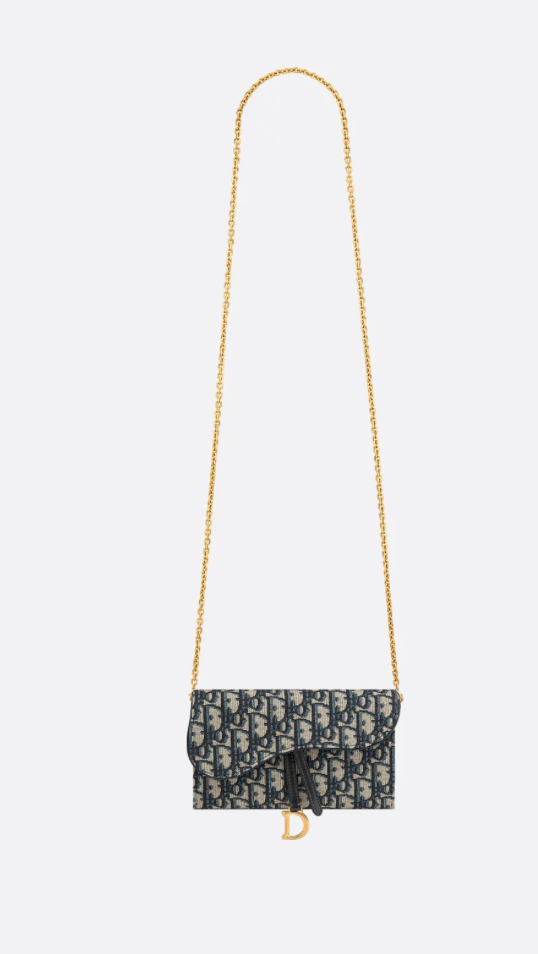 Dior Saddle Bag Blue Canvas