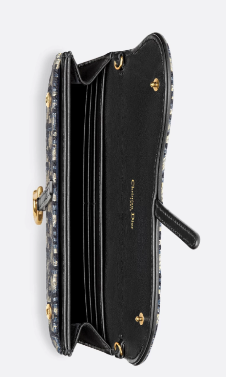 Dior Saddle Bag Blue Canvas
