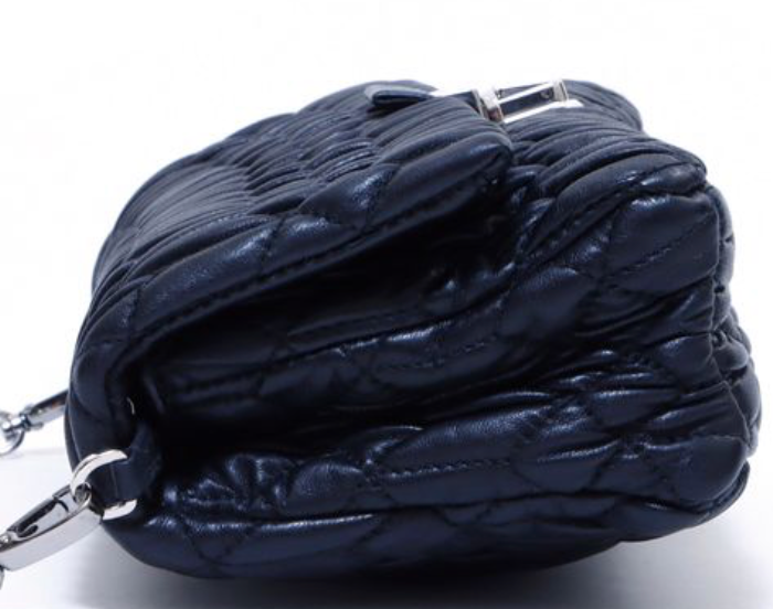 Miu Miu Jeweled Chain Black Quilted Black