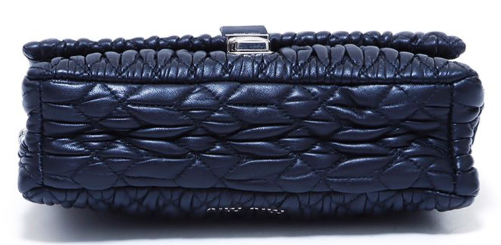 Miu Miu Jeweled Chain Black Quilted Black