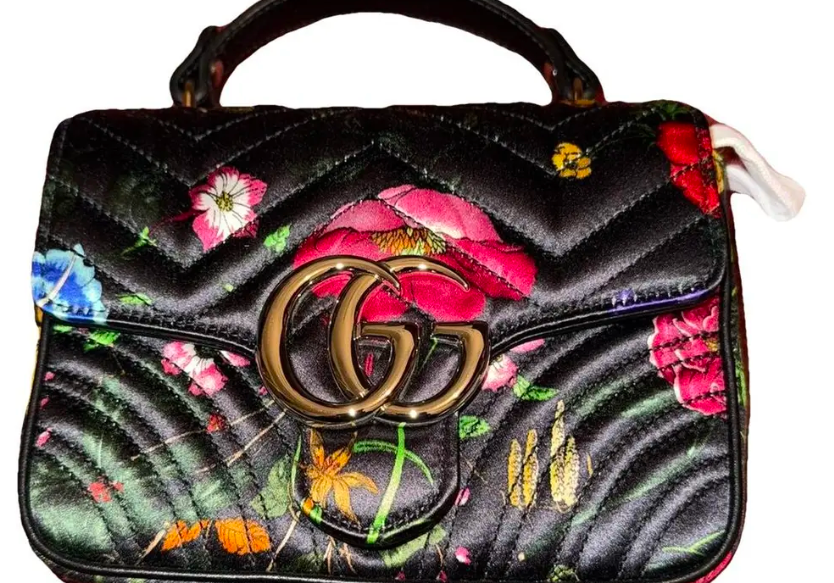 Gucci Ken Scott Limited Edition Floral Marmont Top Handle Bag
