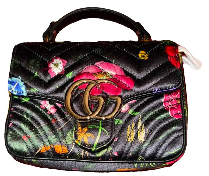 Gucci Ken Scott Limited Edition Floral Marmont Top Handle Bag
