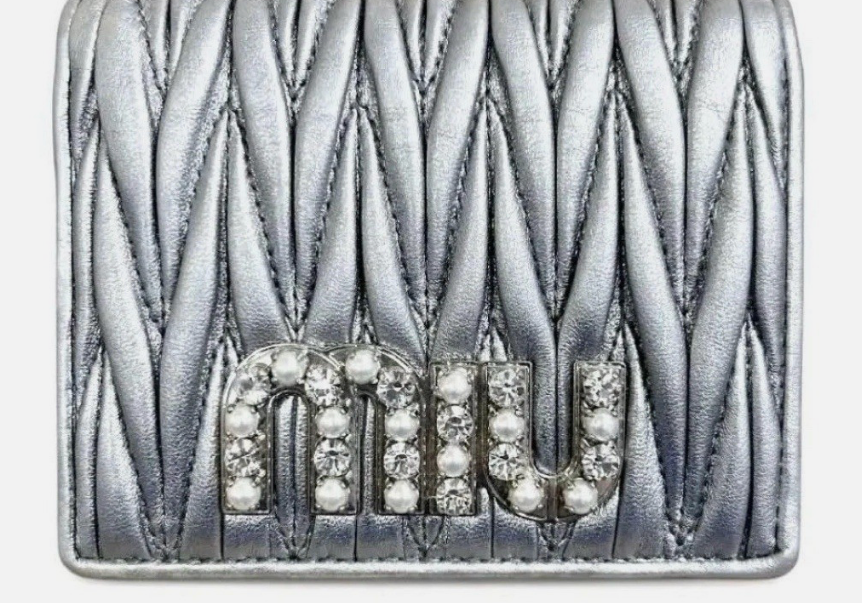 Miu Miu Silver Compact Wallet