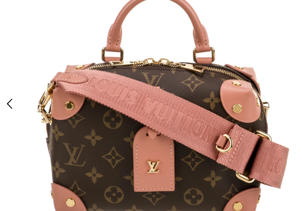 Louis Vuitton Monogram Petite Malle Souple Peach Pink Handbag