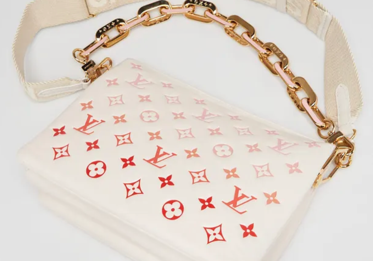 Louis Vuitton Sunrise Aquarelle Monogram Embossed Lambskin Leather Coussin PM Bag