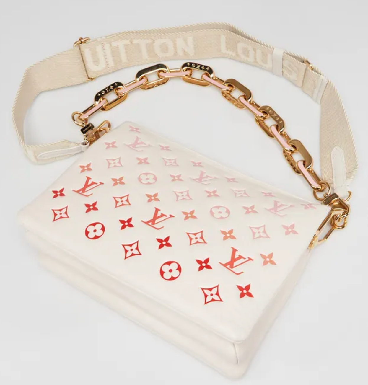 Louis Vuitton Sunrise Aquarelle Monogram Embossed Lambskin Leather Coussin PM Bag