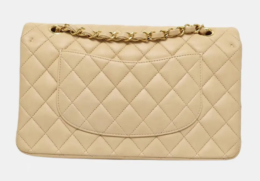 Chanel Caviar Single Flap Chain Beige