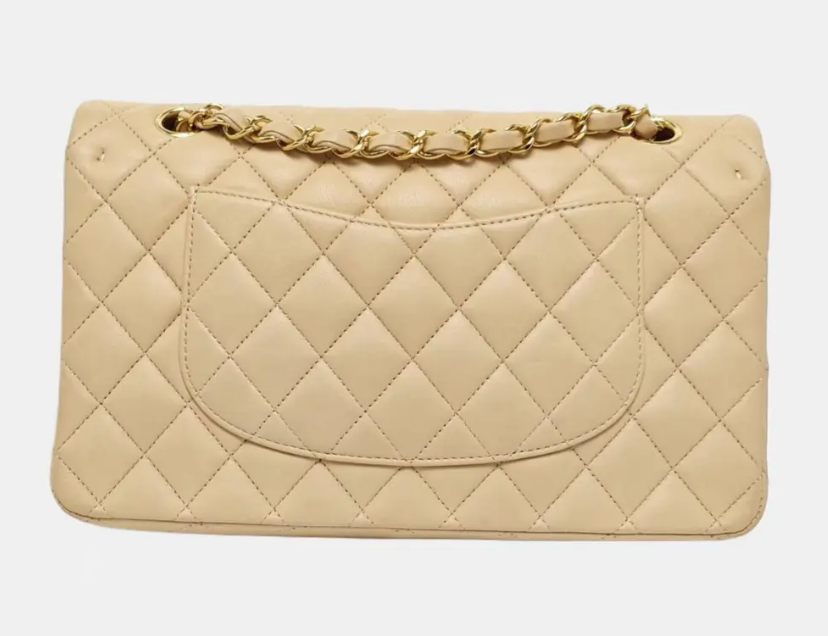 Chanel Caviar Single Flap Chain Beige