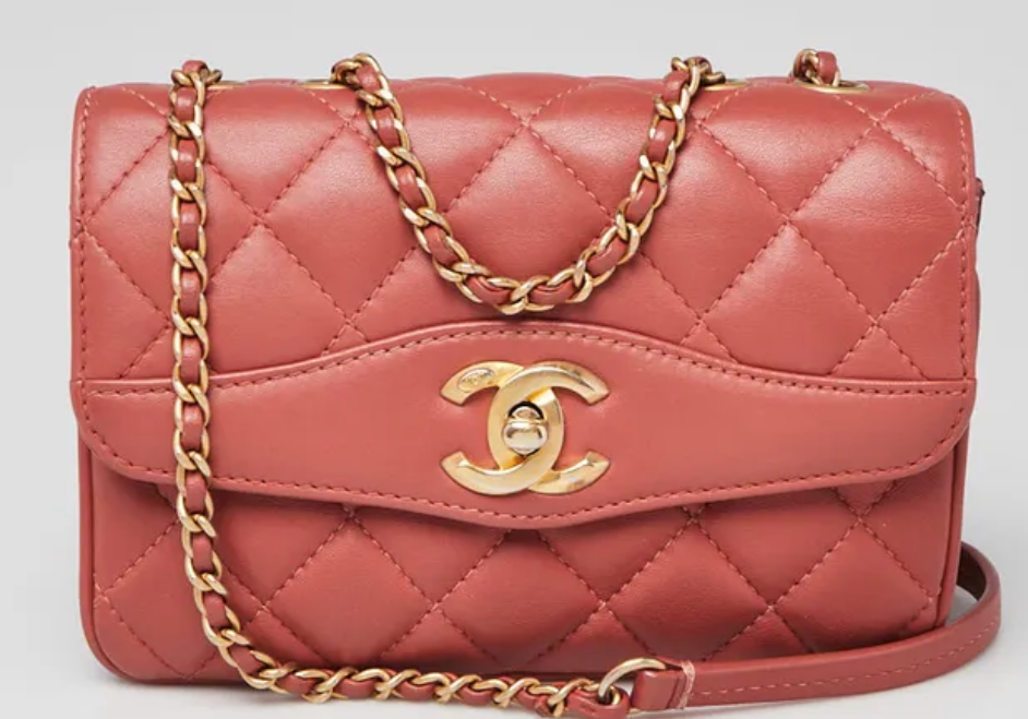 Chanel Bi-Color Daily Companion Coco Vintage Flap Salmon