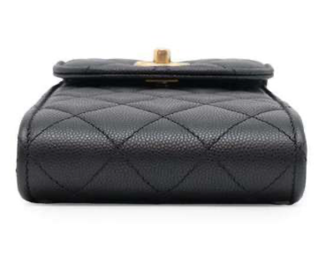 Chanel Matelasse CocoMark Phone Holder Black