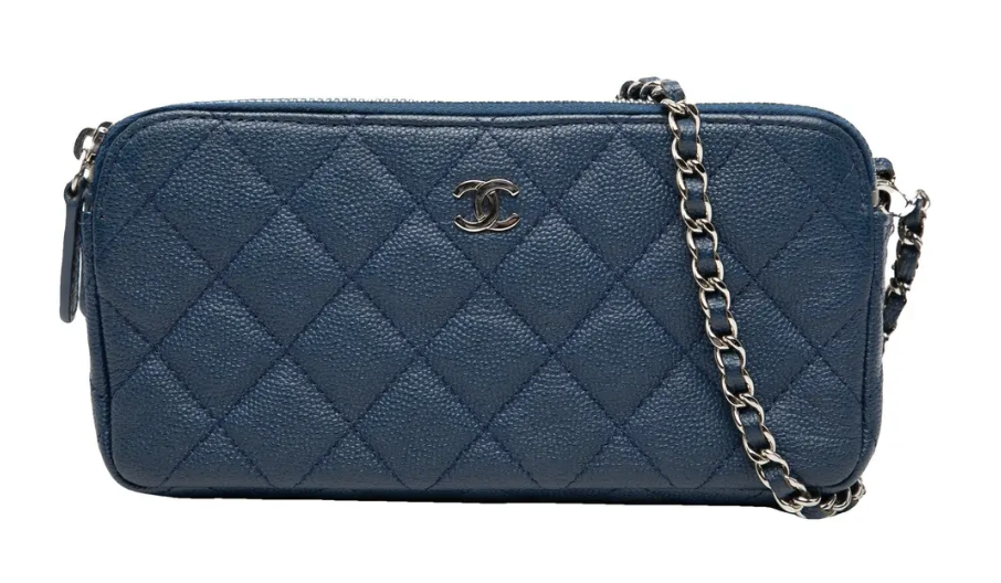 Chanel Wallet On Chain Blue