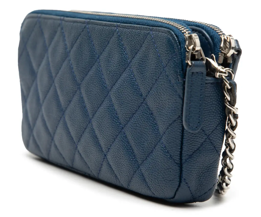 Chanel Wallet On Chain Blue