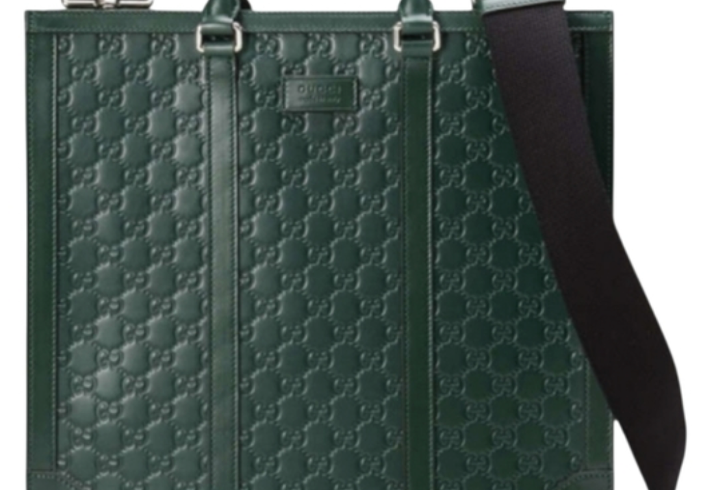 Gucci Green Guccissima Large Leather Tote
