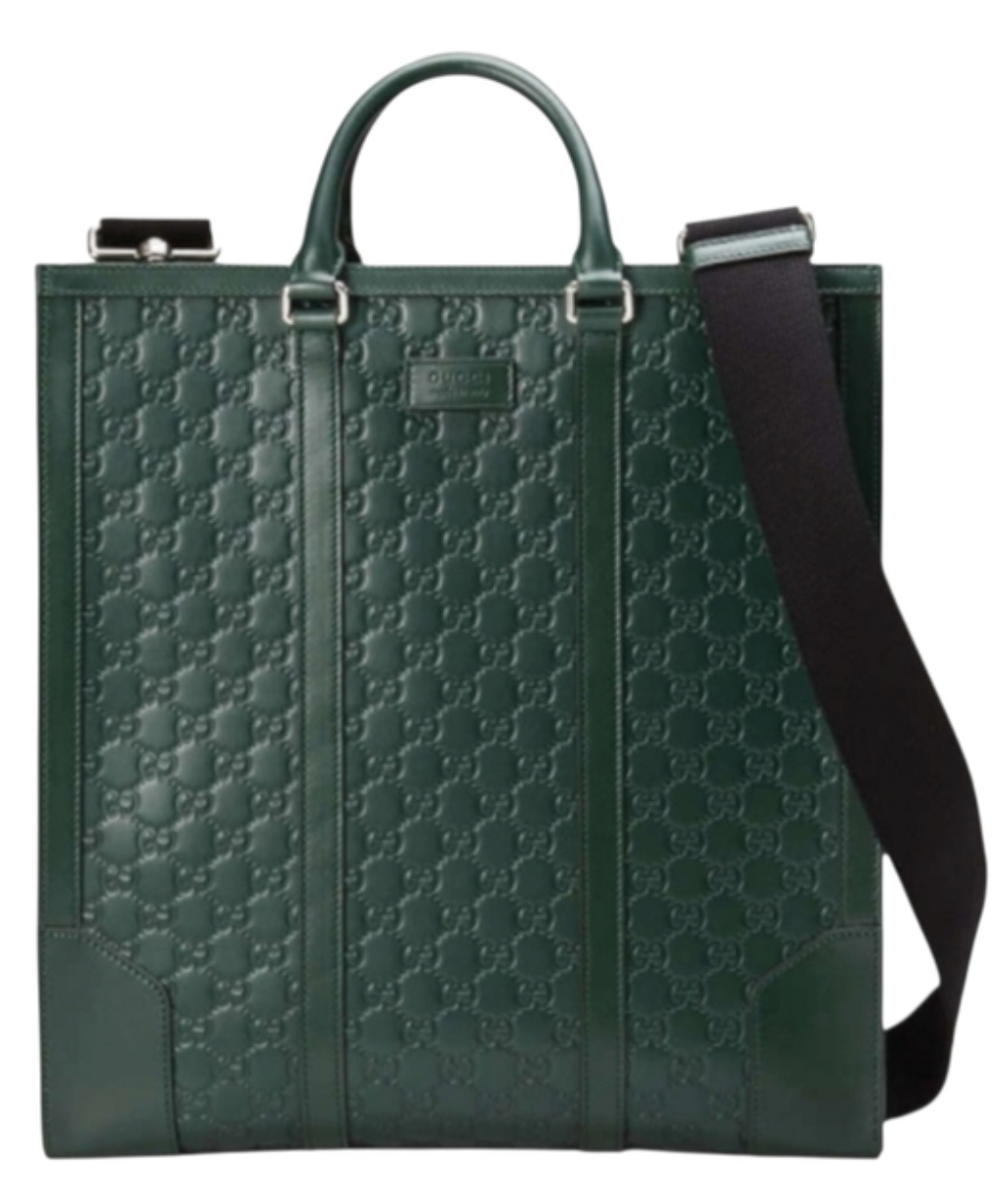 Gucci Green Guccissima Large Leather Tote