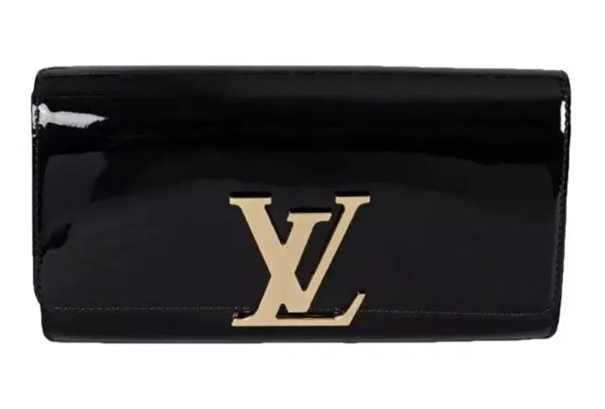 Louis Vuitton Patent Leather Wallet Black