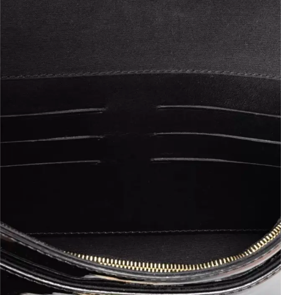 Louis Vuitton Patent Leather Wallet Black