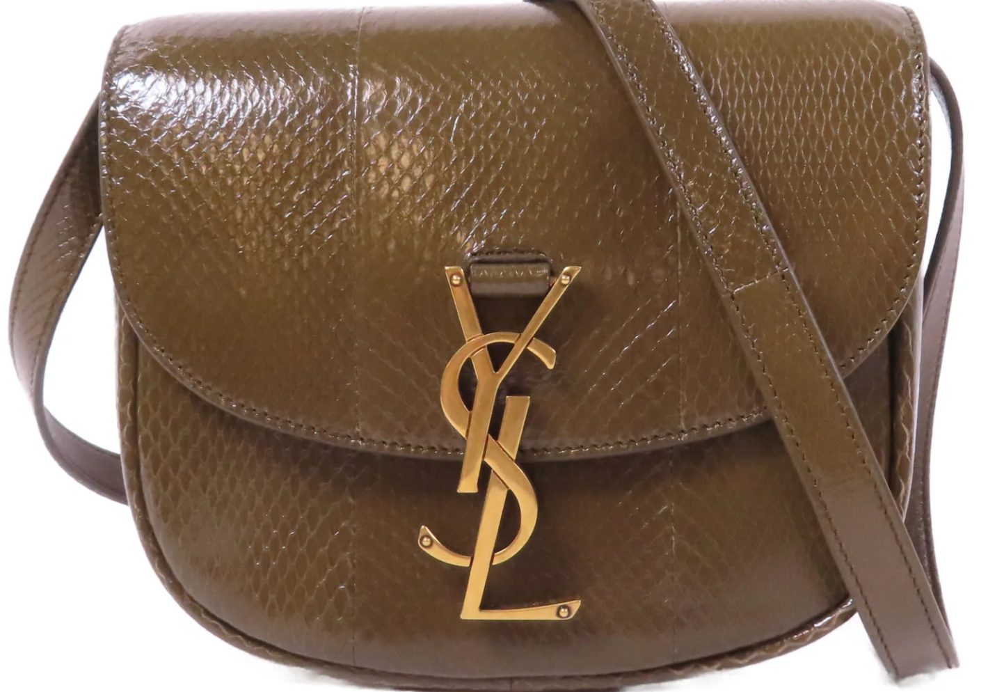YSL Kaia Snakeskin Green