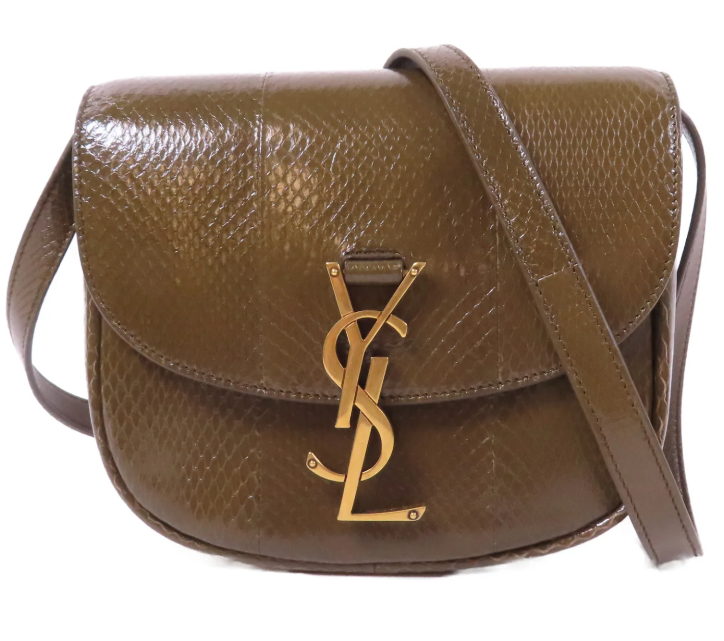 YSL Kaia Snakeskin Green