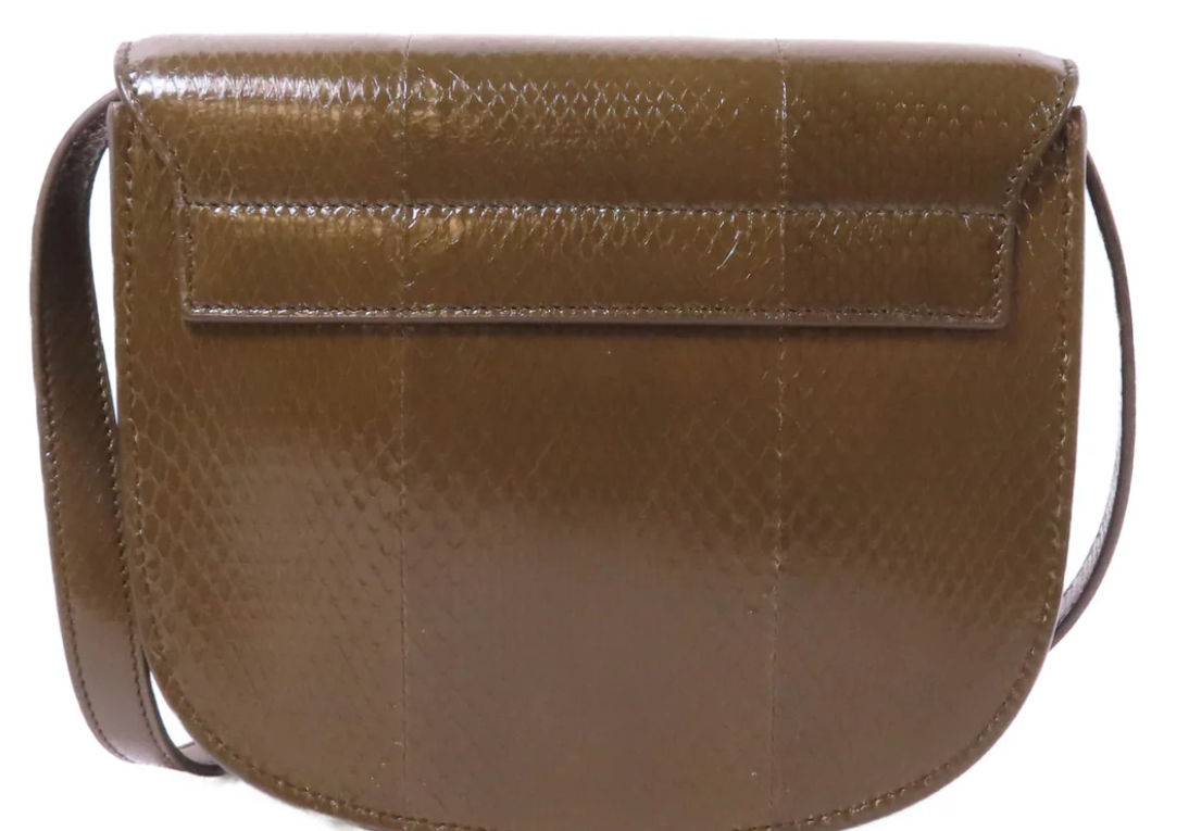 YSL Kaia Snakeskin Green