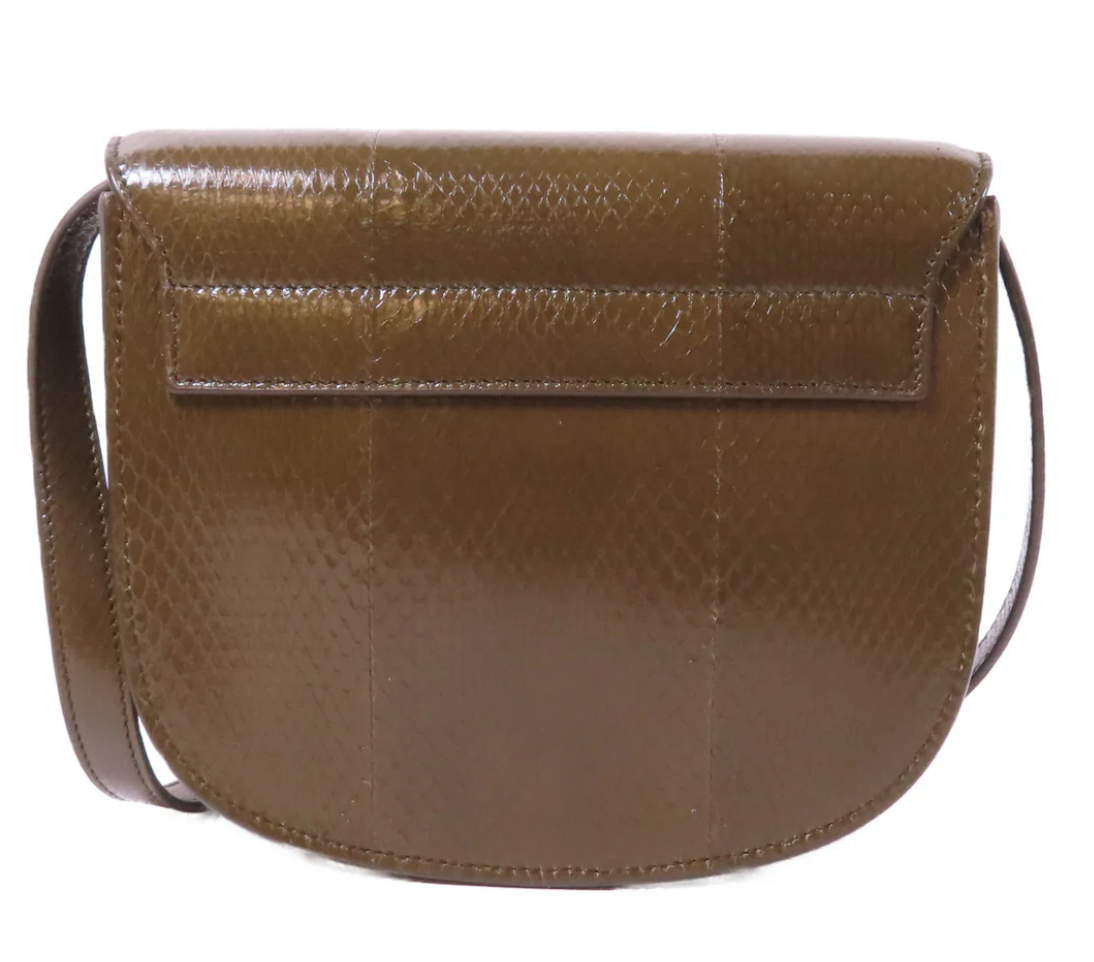 YSL Kaia Snakeskin Green