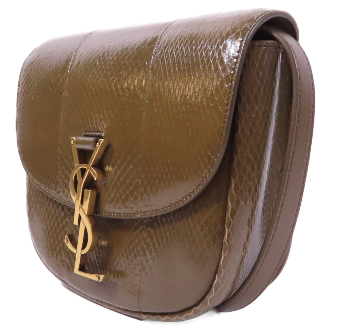YSL Kaia Snakeskin Green